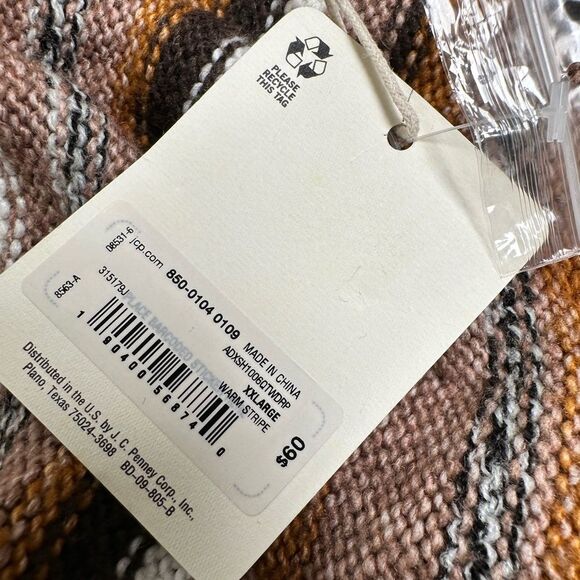 NWT A.N.A. Women’s Brown Cream Striped Long Sleeve Maxi Sweater Dress - Size XXL - Picture 5 of 6